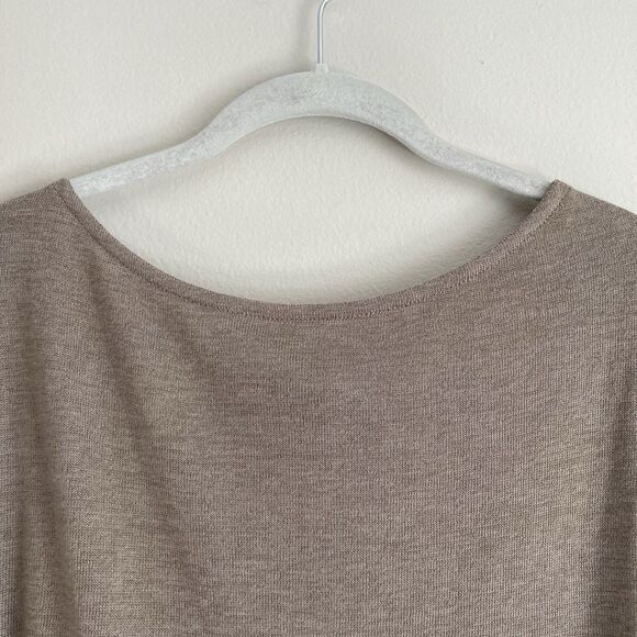 Lands End Womens Sweater Blouse Split Back Size 3X Beige Soft Lightweight - Picture 3 of 10